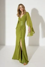 μακρύ πρασινο φόρεμα