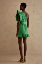 πράσινο κοντο βαμβακερο φορεμα απο την εταιρεια twins fantasy